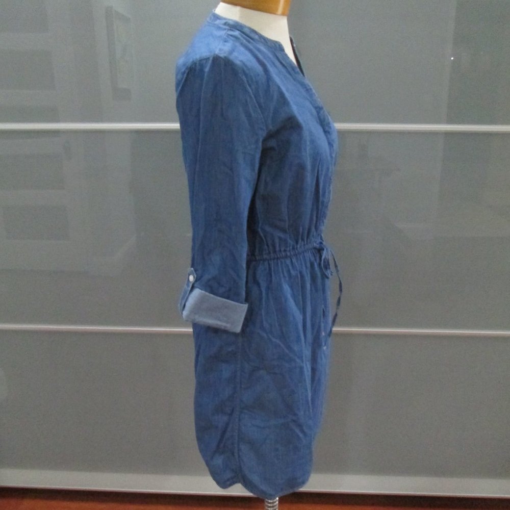 Crown & Ivy  Denim Shirt Dress 1/4 Front Button - Picture 4 of 5